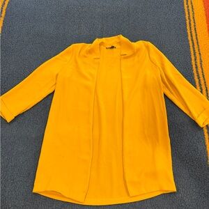 Women's Mustard Open-Front Blazer Jacket